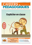 Cahiers pédagogiques, 551 - février 2019 - Expliciter en classe